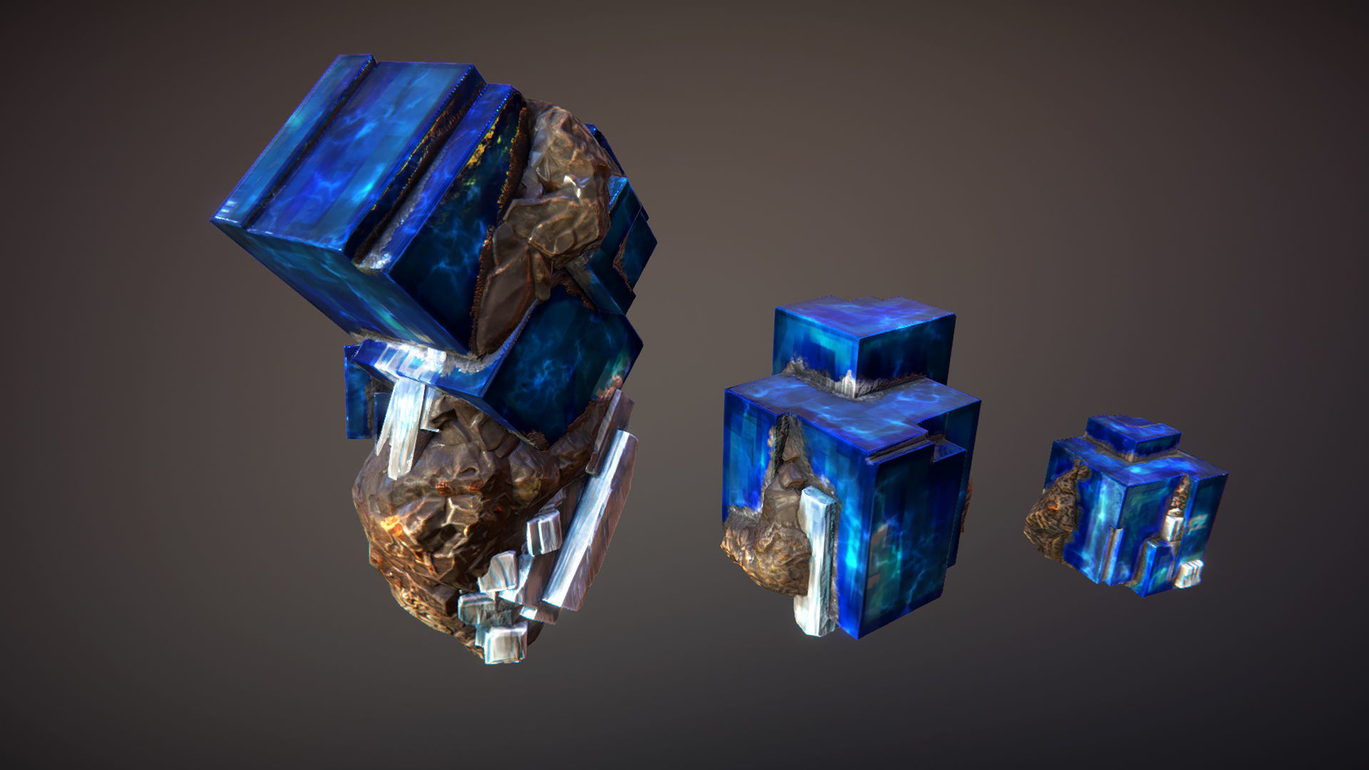 Minerals Pack 2 Low-poly 3D model_6
