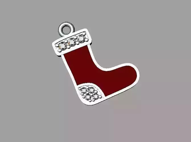 Noel Sock Charm Free 3D print model