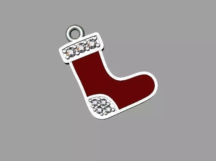Noel Sock Charm Free 3D print model_0