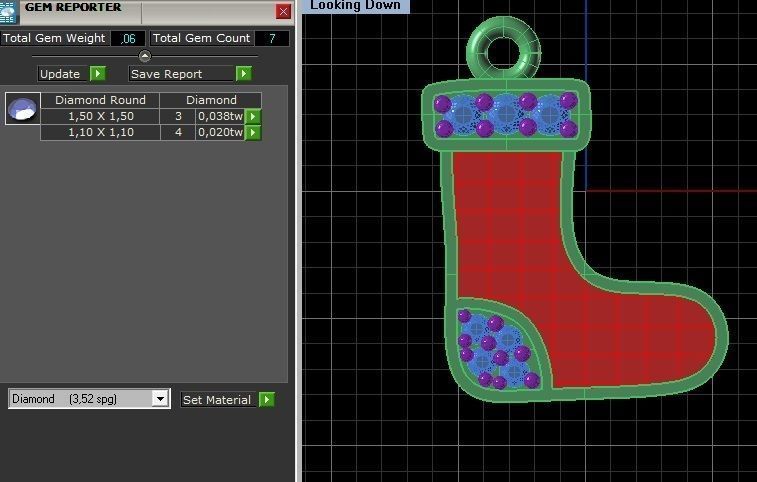 Noel Sock Charm Free 3D print model_2