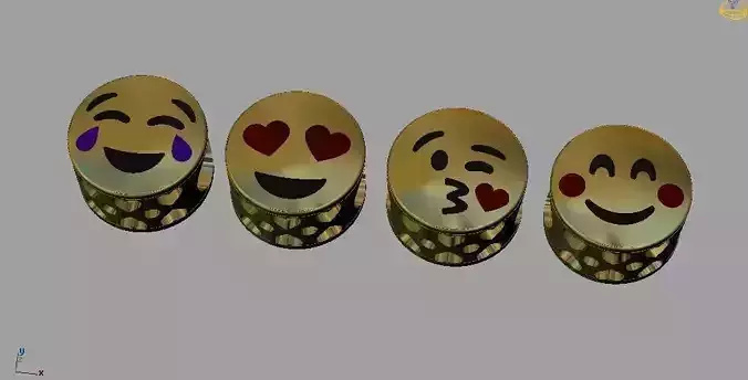 Emoji Gold Beads