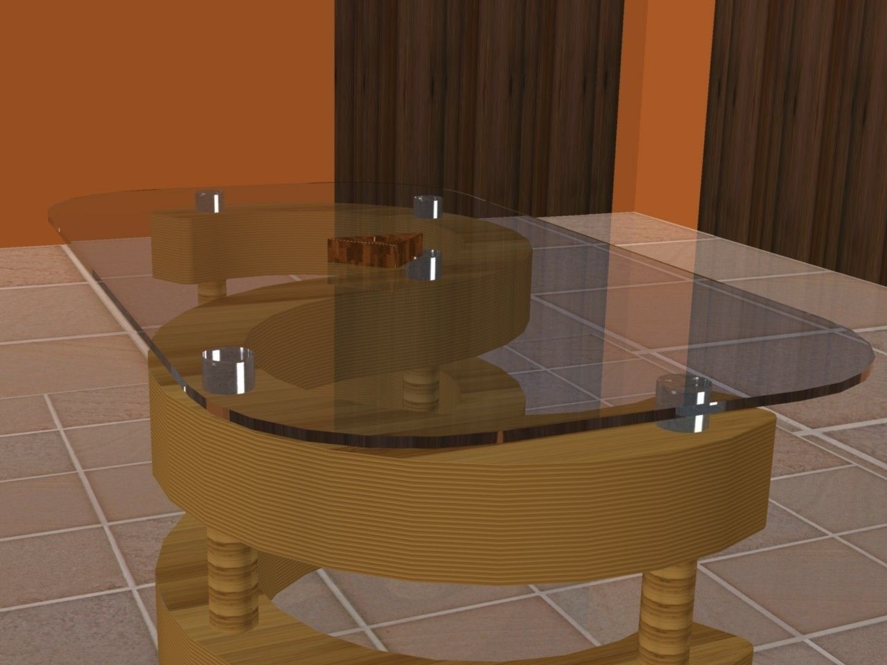 Coffee table  3D model_4