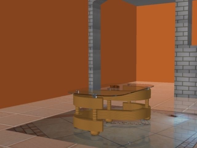 Coffee table  3D model_3