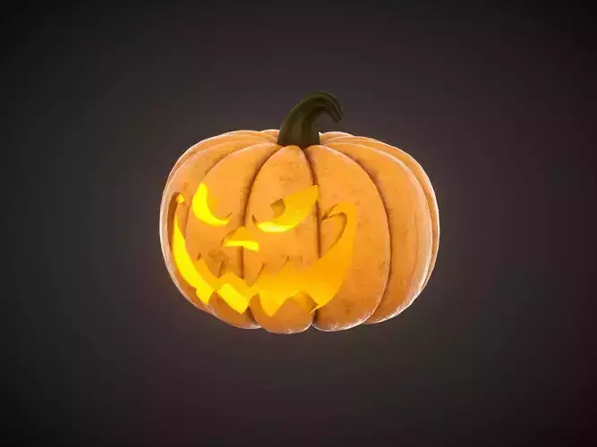 Carved Halloween Pumpkin Low-poly 3D model