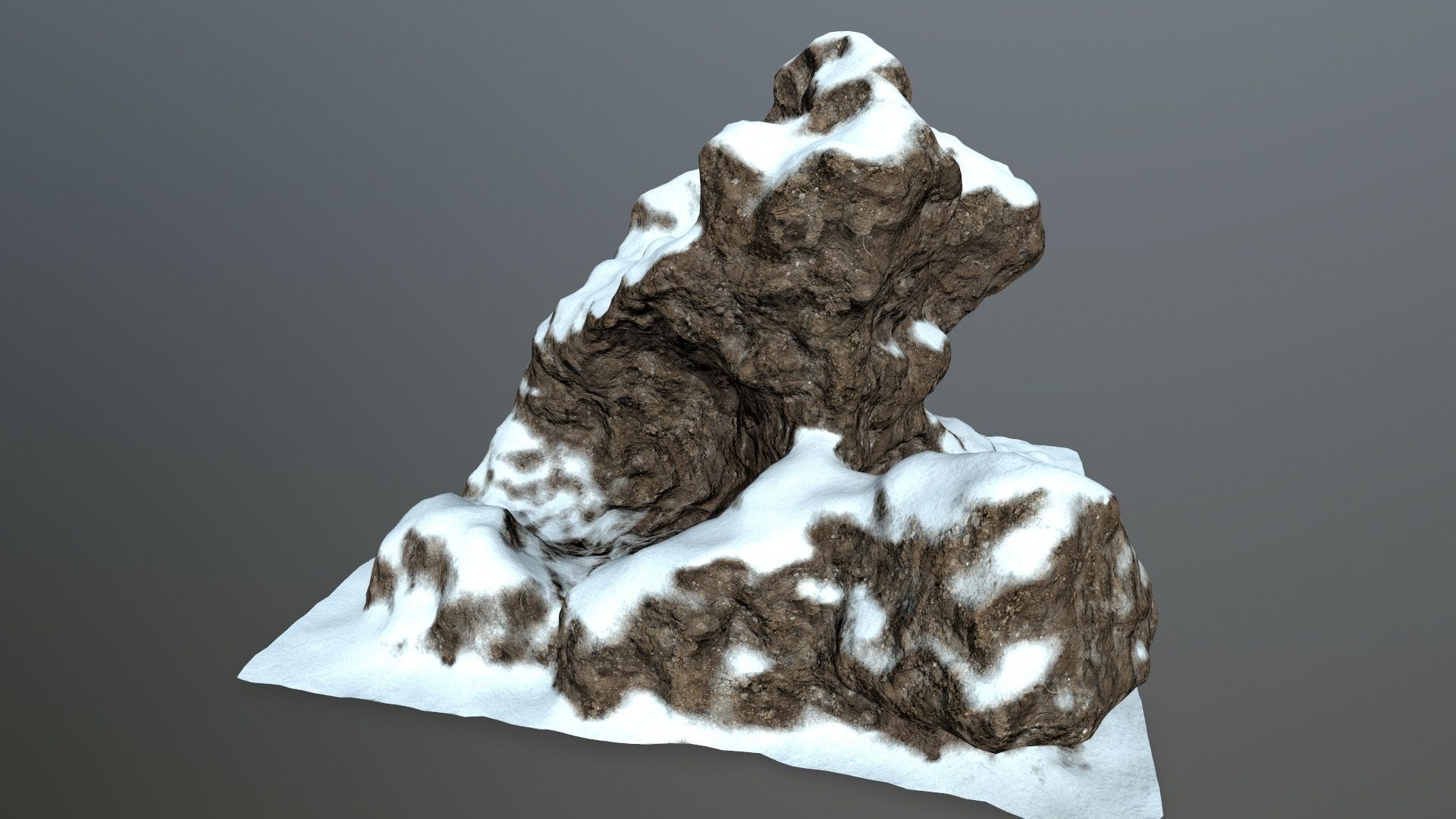 snow rocks Low-poly 3D model_3