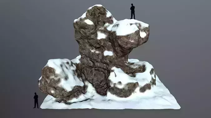 snow rocks  