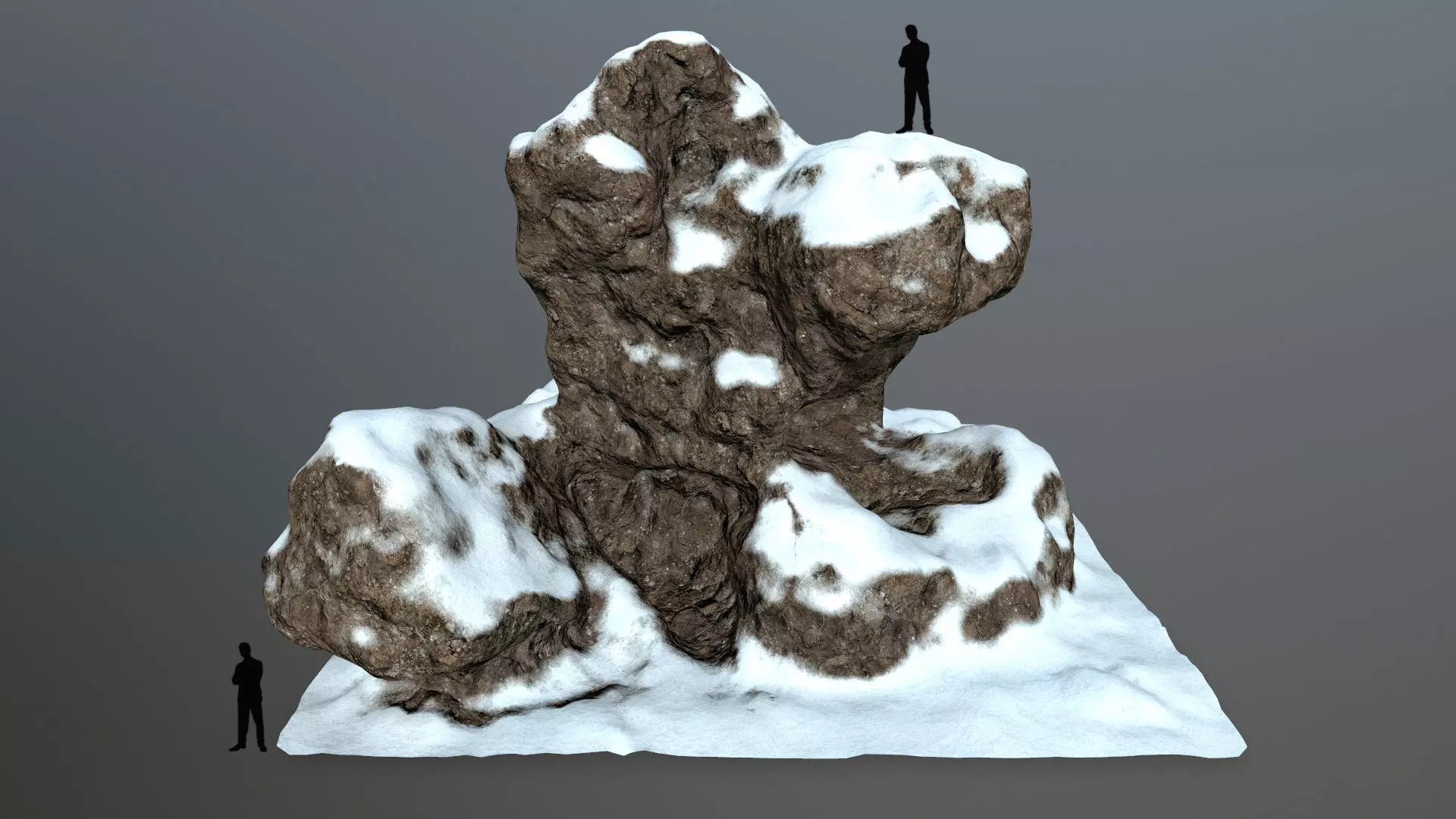 snow rocks Low-poly 3D model_0