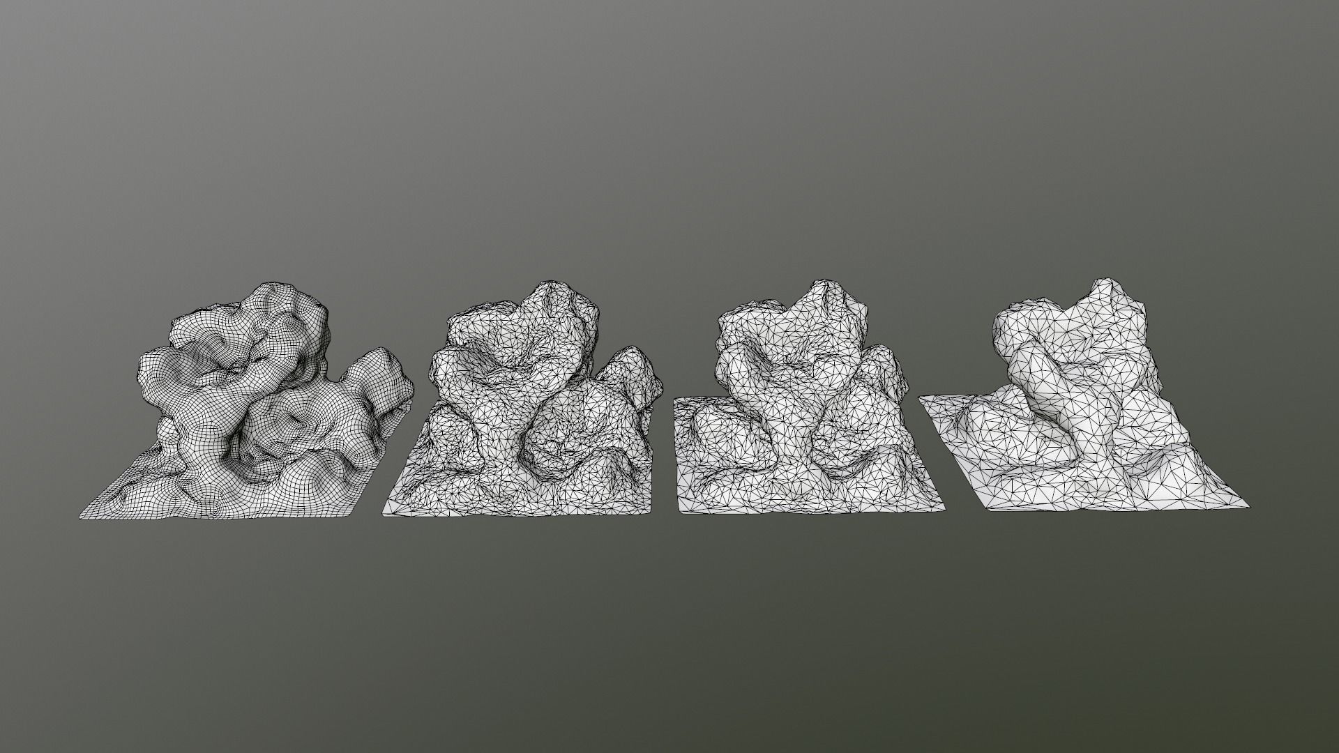 snow rocks Low-poly 3D model_10