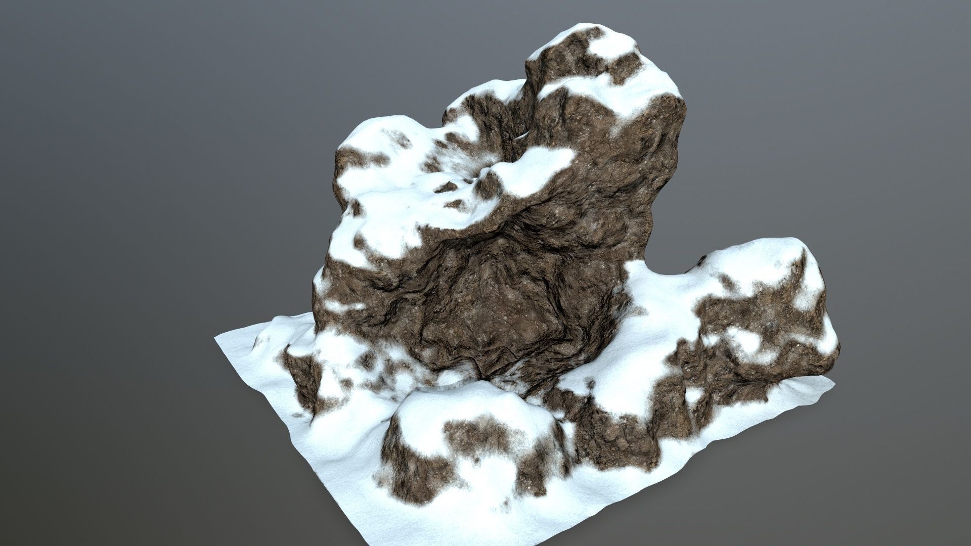 snow rocks Low-poly 3D model_4