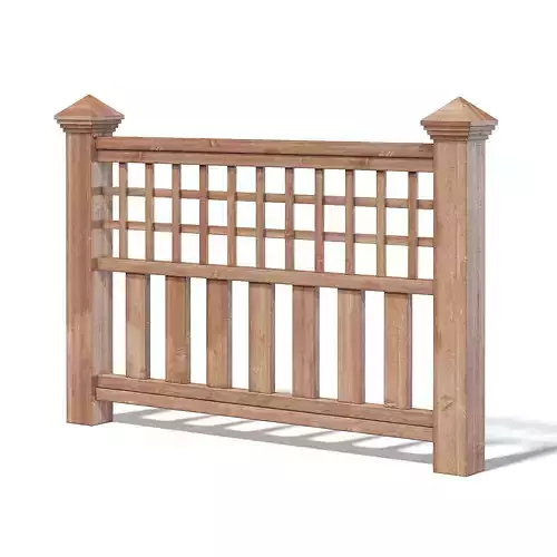 Wooden Fence 3D Model