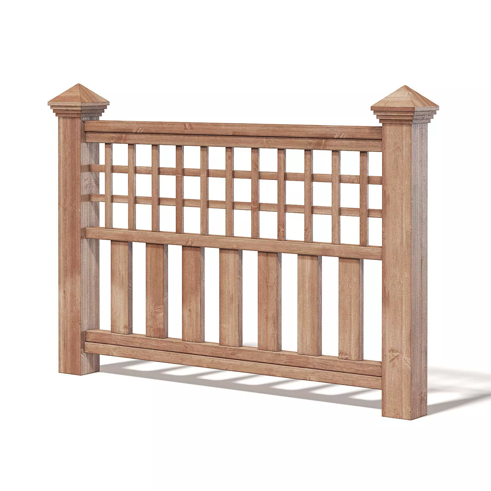 Wooden Fence 3D Model 3D model_0