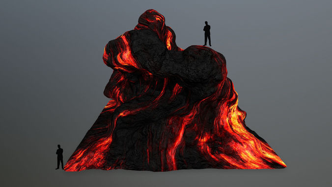 lava rock Low-poly 3D model