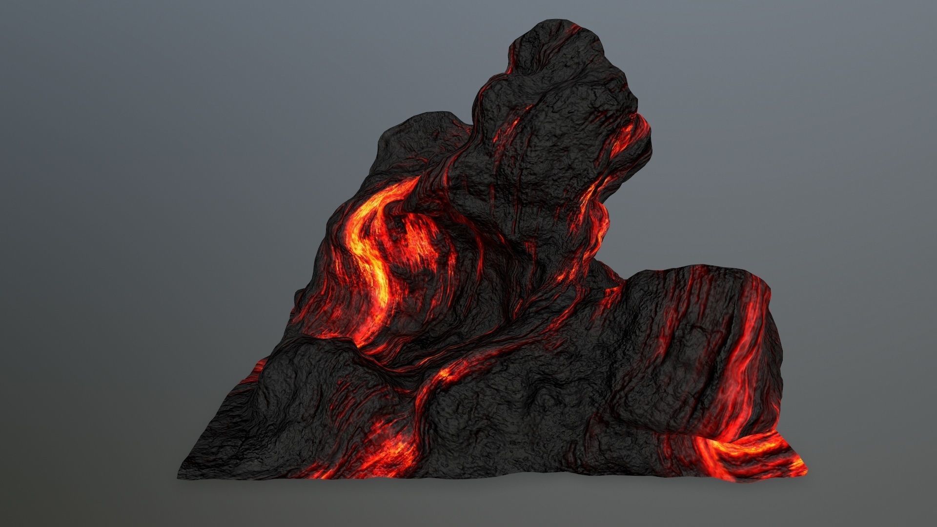 lava rock Low-poly 3D model_6
