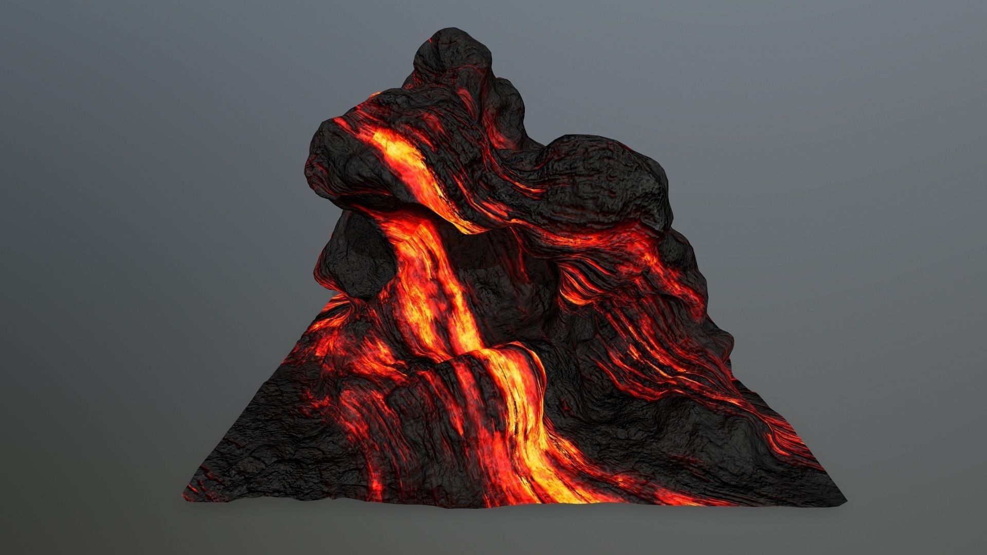 lava rock Low-poly 3D model_1