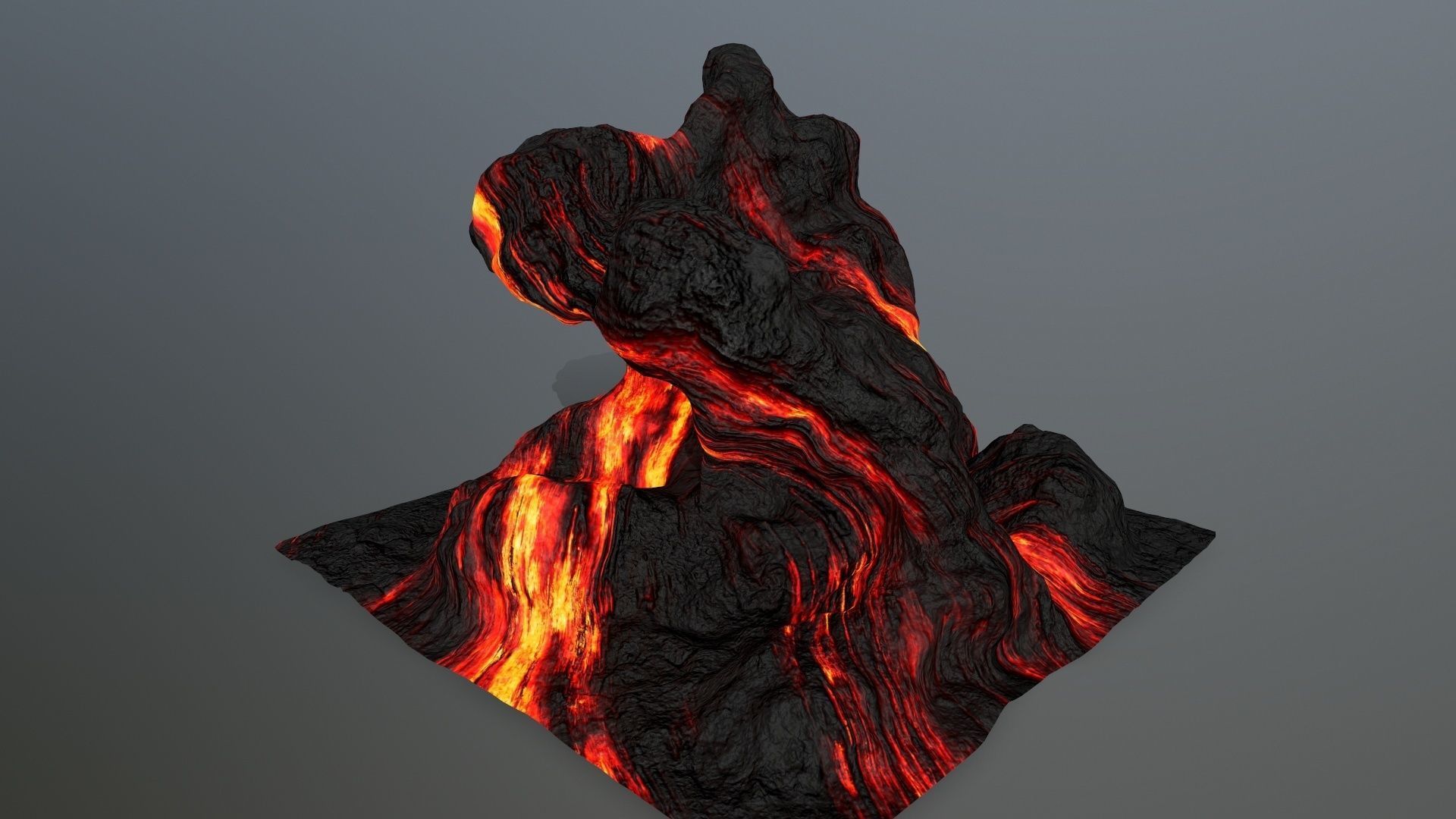 lava rock Low-poly 3D model_9
