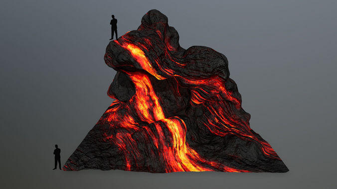 lava rock Low-poly 3D model