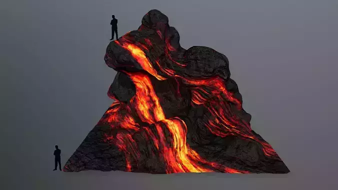lava rock Low-poly 3D model