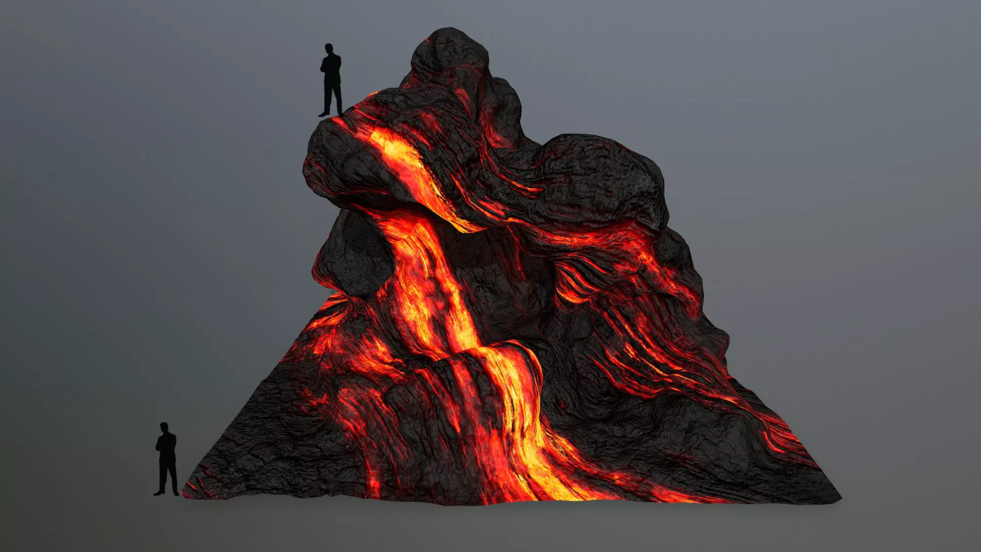 lava rock Low-poly 3D model_0