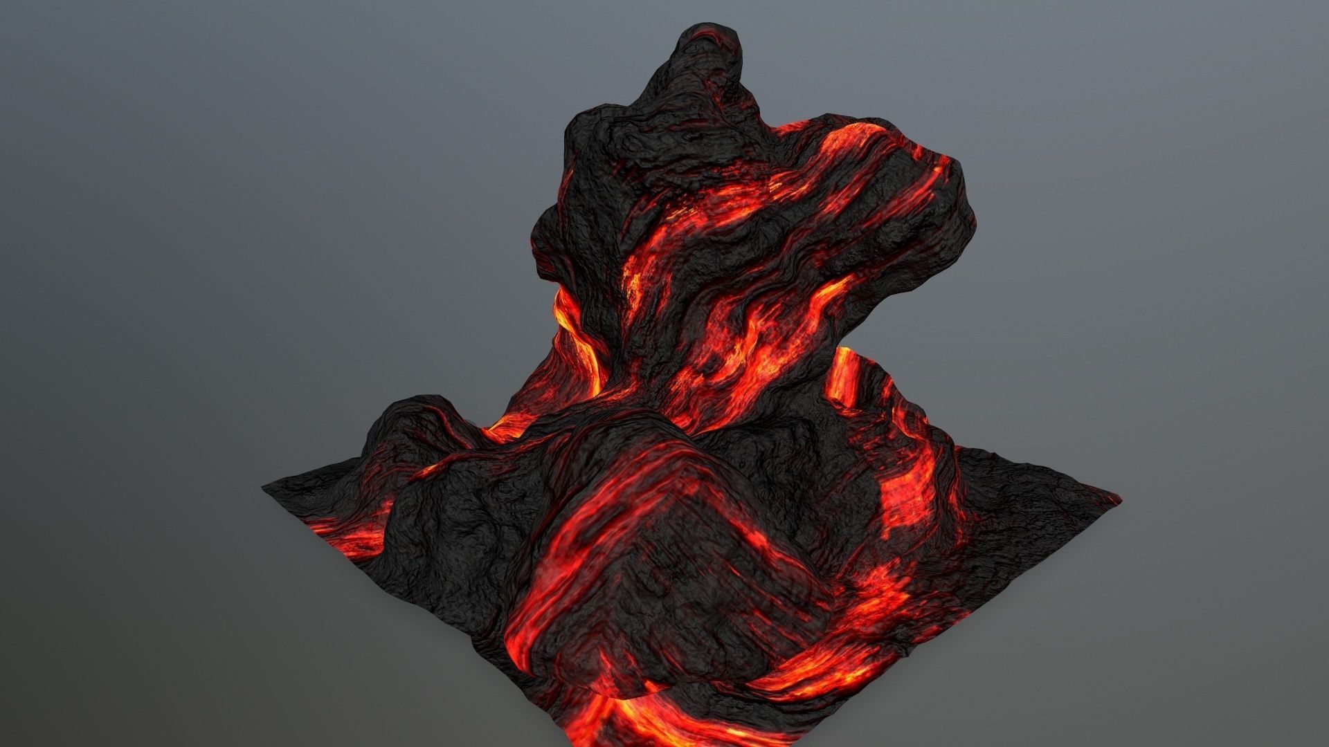 lava rock Low-poly 3D model_5