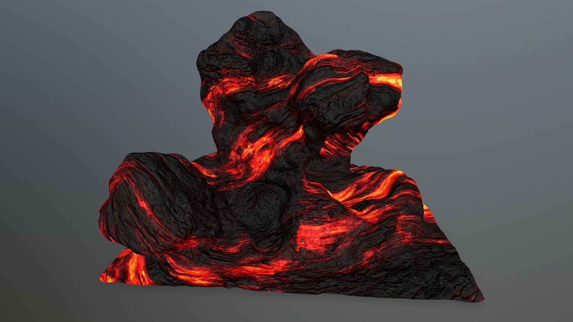 lava rock Low-poly 3D model_4