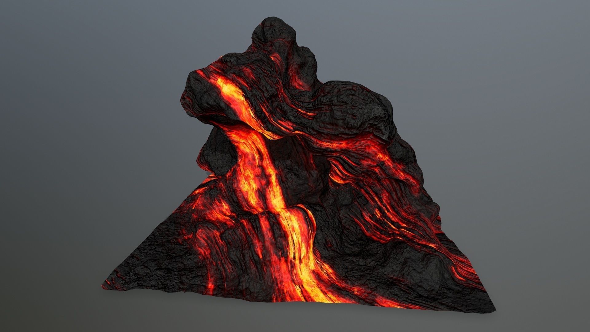 lava rock Low-poly 3D model_10