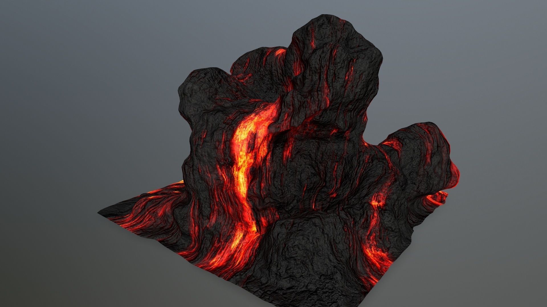 lava rock Low-poly 3D model_7