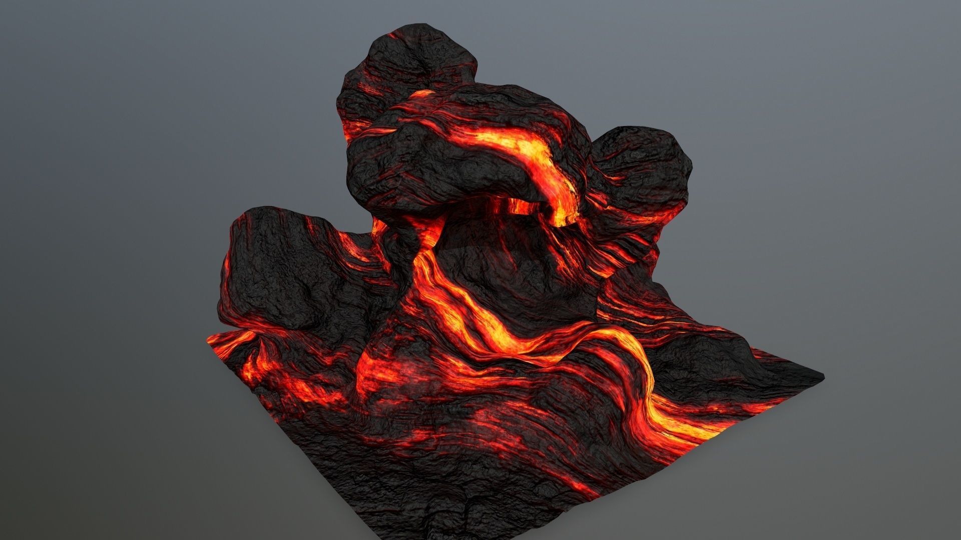 lava rock Low-poly 3D model_3