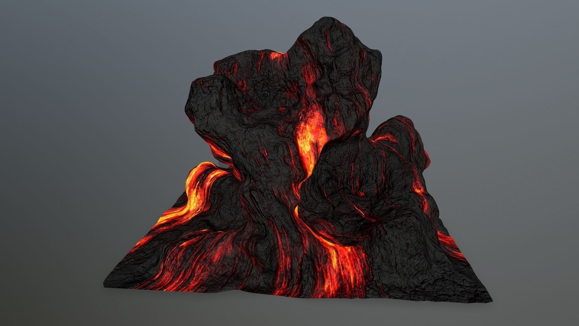 lava rock Low-poly 3D model_8