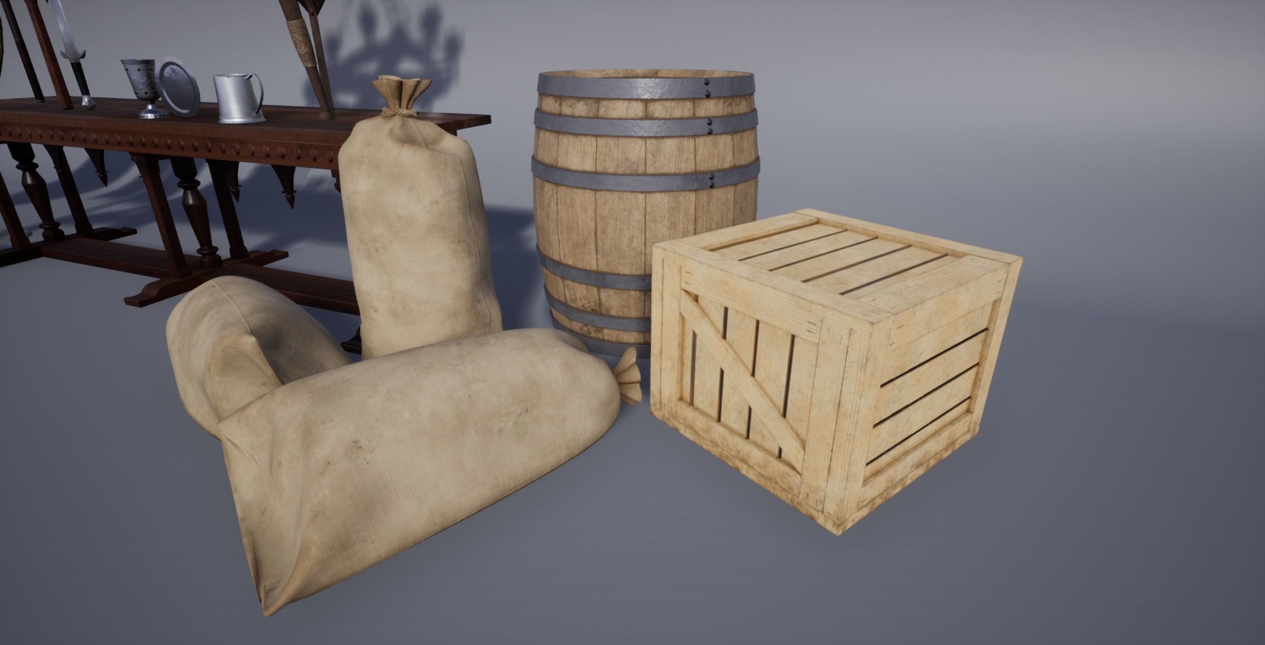 Medieval Props Pack Low-poly 3D model_2