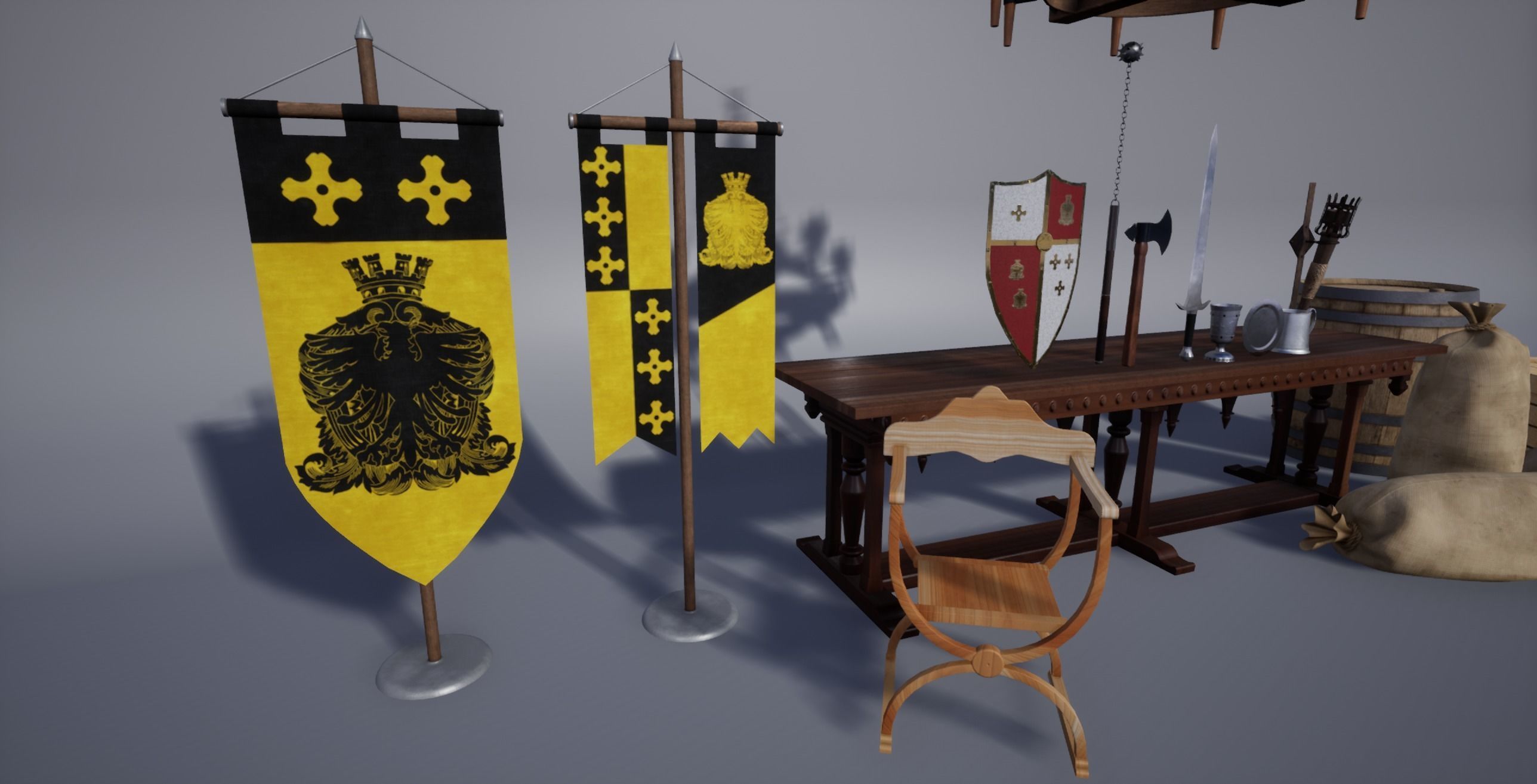 Medieval Props Pack Low-poly 3D model_3