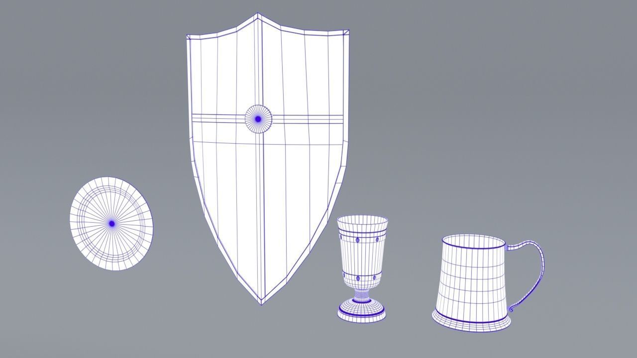 Medieval Props Pack Low-poly 3D model_22