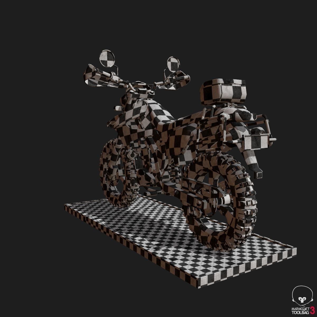 Kawasaki KLX250 Low-poly 3D model_47