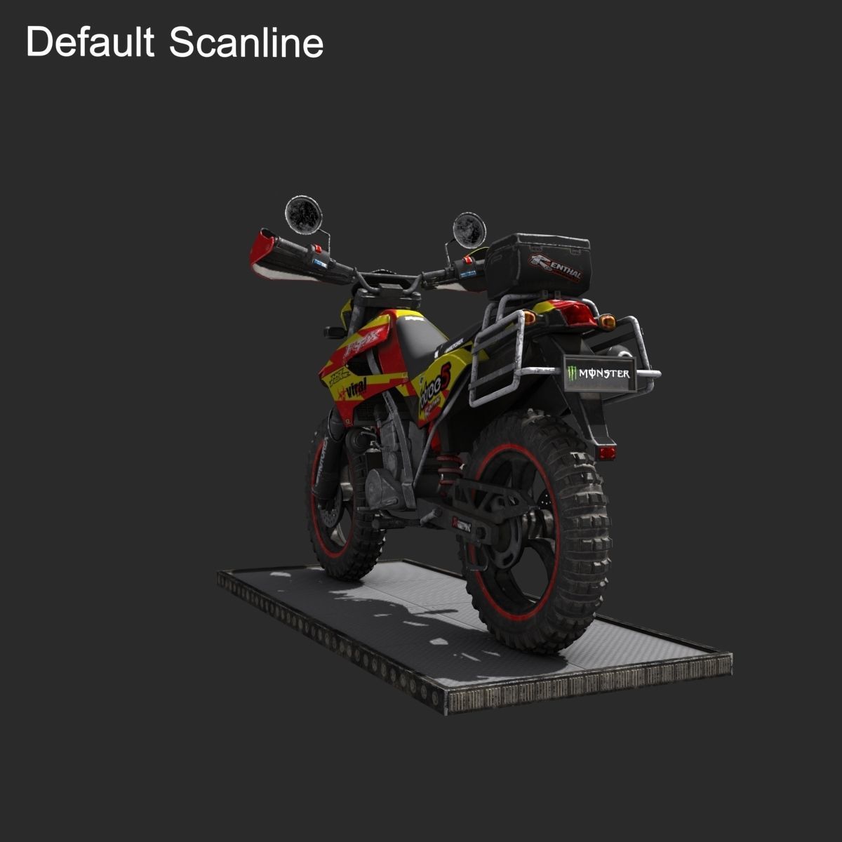 Kawasaki KLX250 Low-poly 3D model_54
