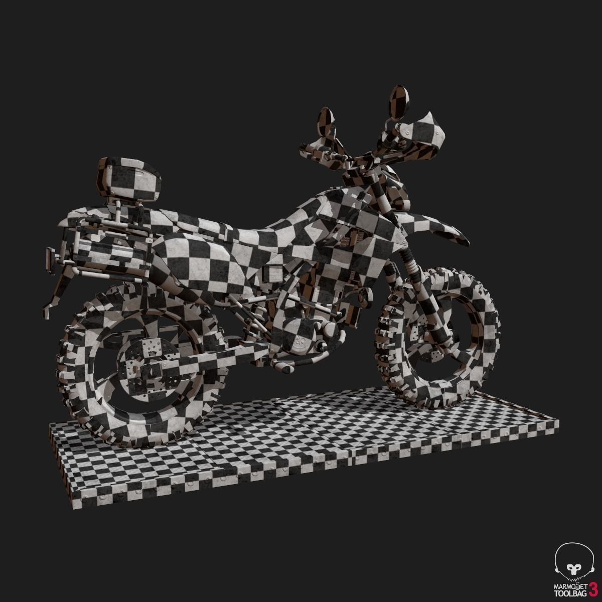 Kawasaki KLX250 Low-poly 3D model_45