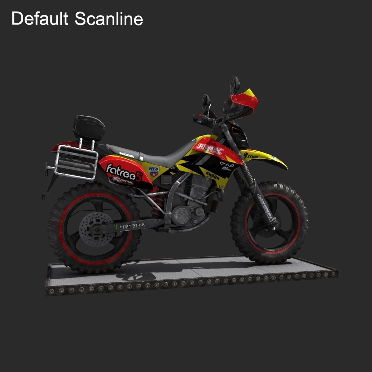 Kawasaki KLX250 Low-poly 3D model_52