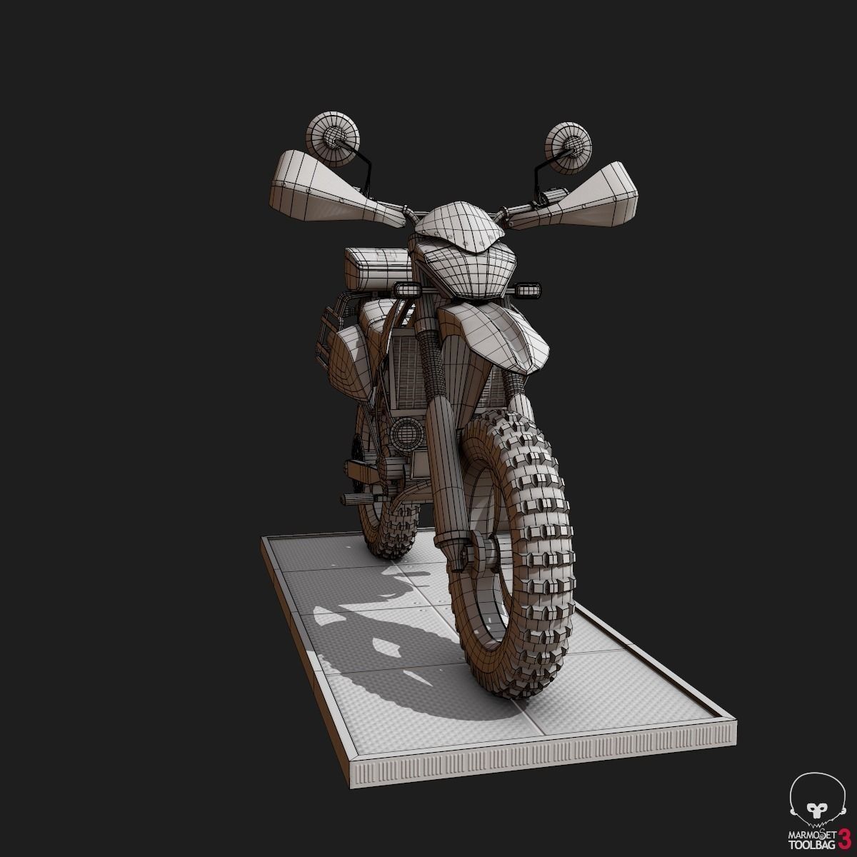 Kawasaki KLX250 Low-poly 3D model_35