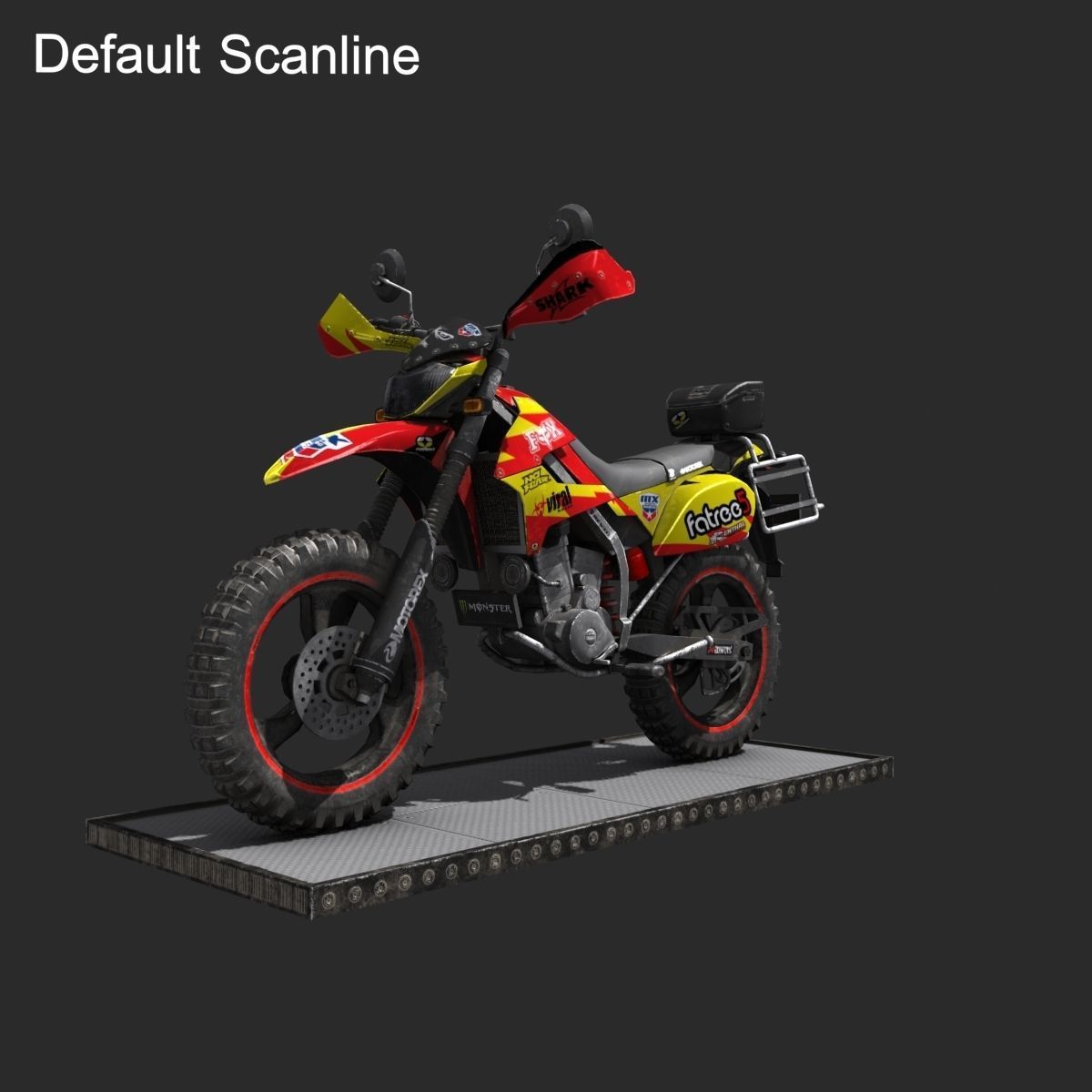 Kawasaki KLX250 Low-poly 3D model_49