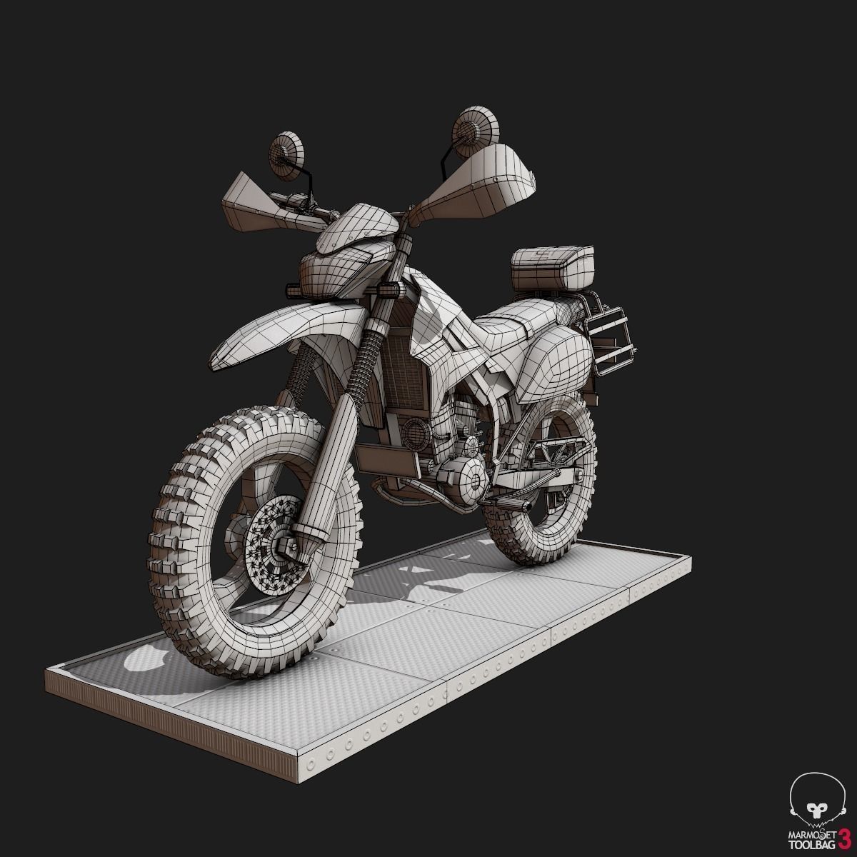 Kawasaki KLX250 Low-poly 3D model_34