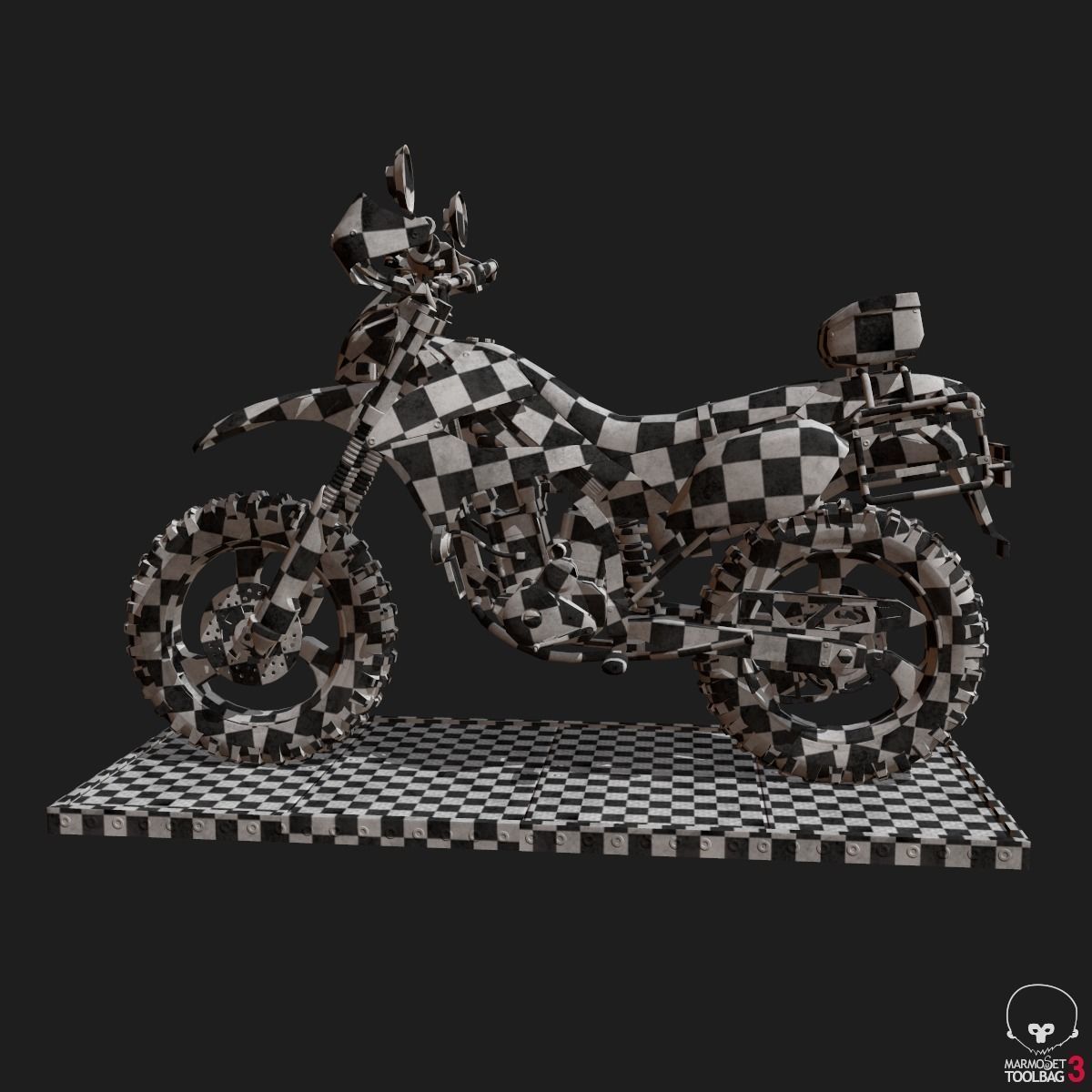 Kawasaki KLX250 Low-poly 3D model_48