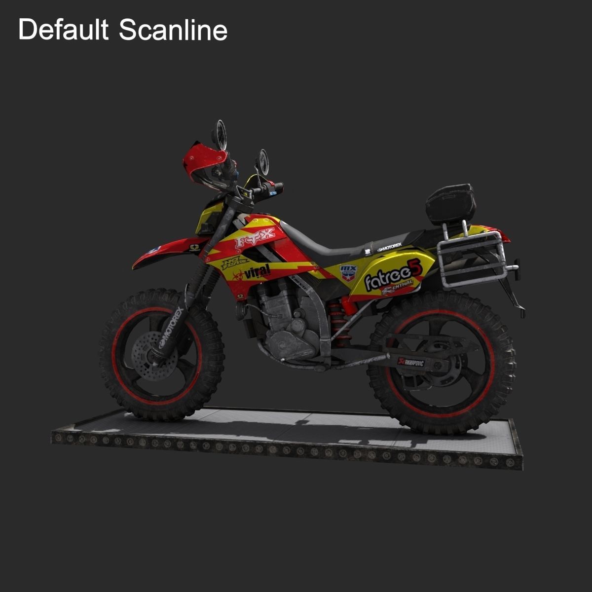 Kawasaki KLX250 Low-poly 3D model_55