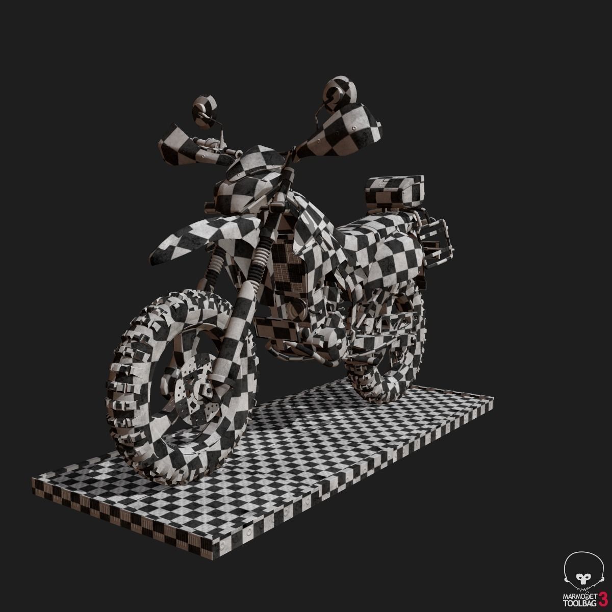 Kawasaki KLX250 Low-poly 3D model_42