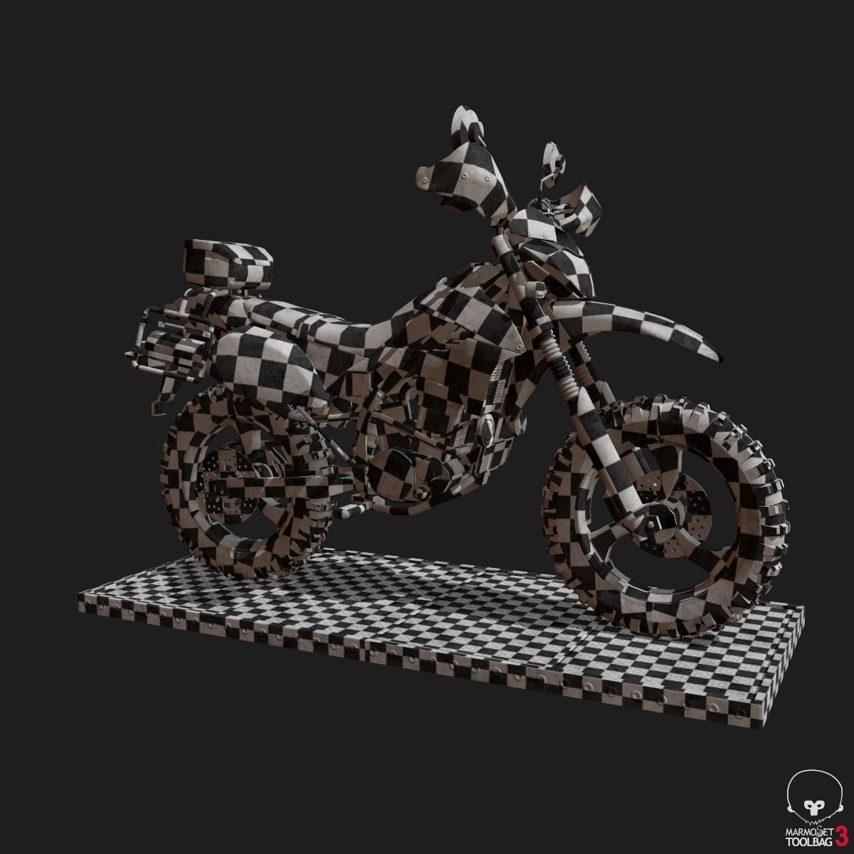 Kawasaki KLX250 Low-poly 3D model_44