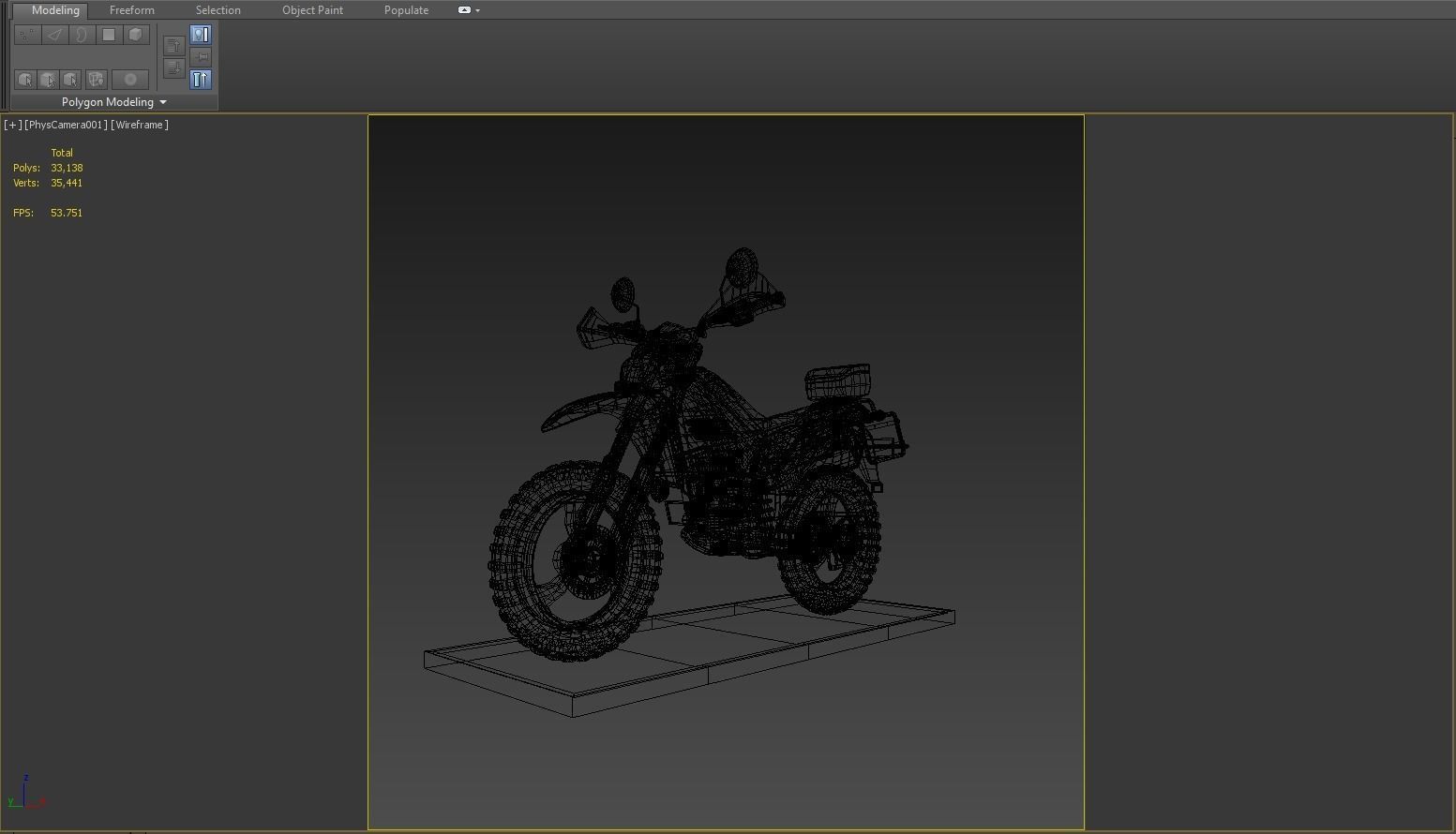 Kawasaki KLX250 Low-poly 3D model_12