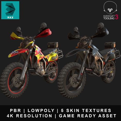 Kawasaki KLX250 Low-poly 3D model
