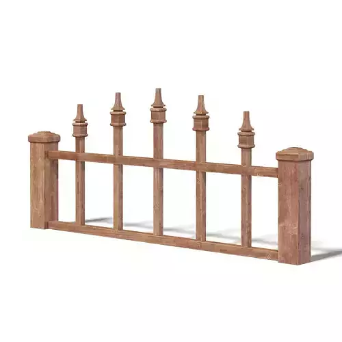 Wooden Fence 3D Model