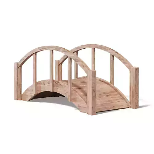 Small Wooden Bridge 3D Model