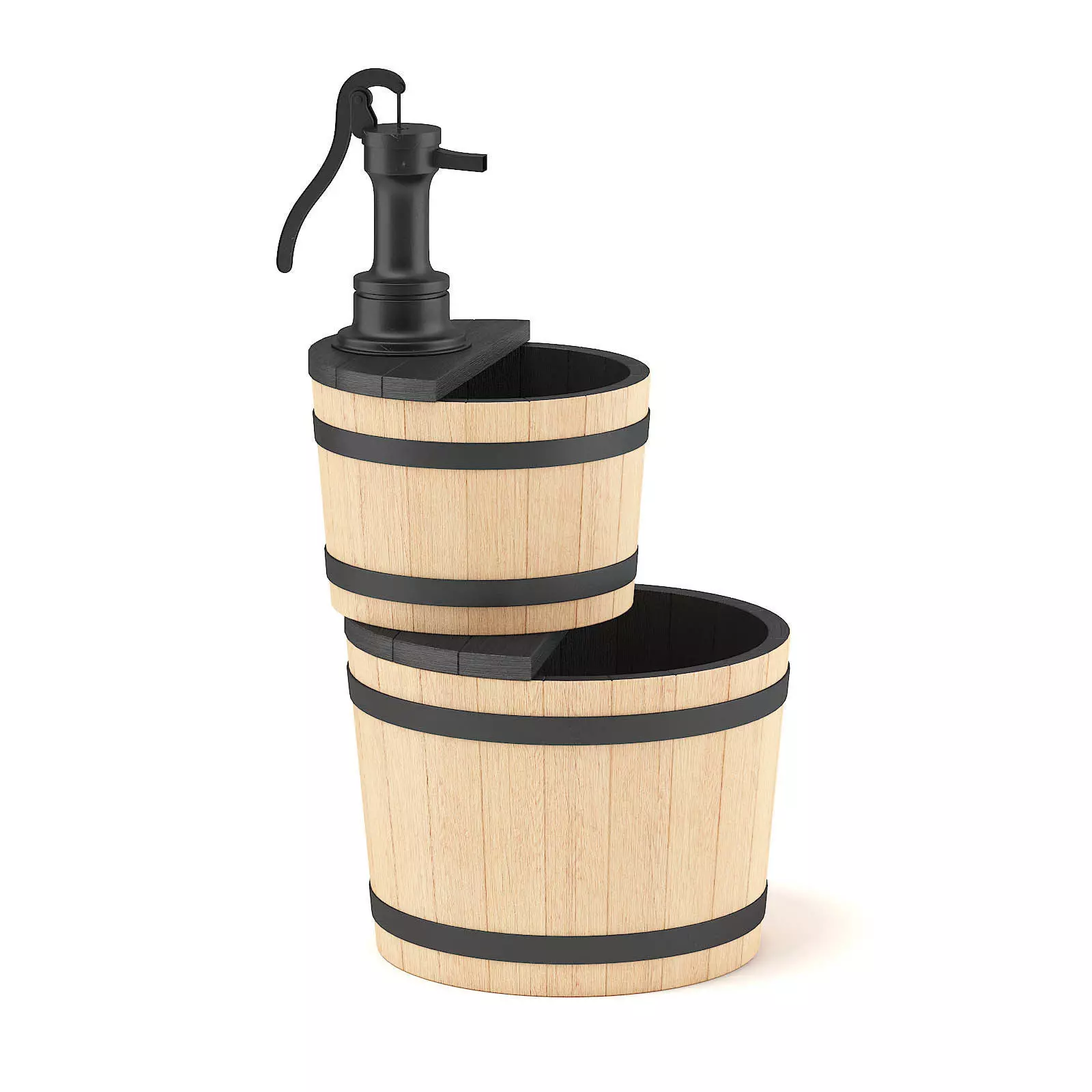 Wooden Fountain 3D Model 3D model_0