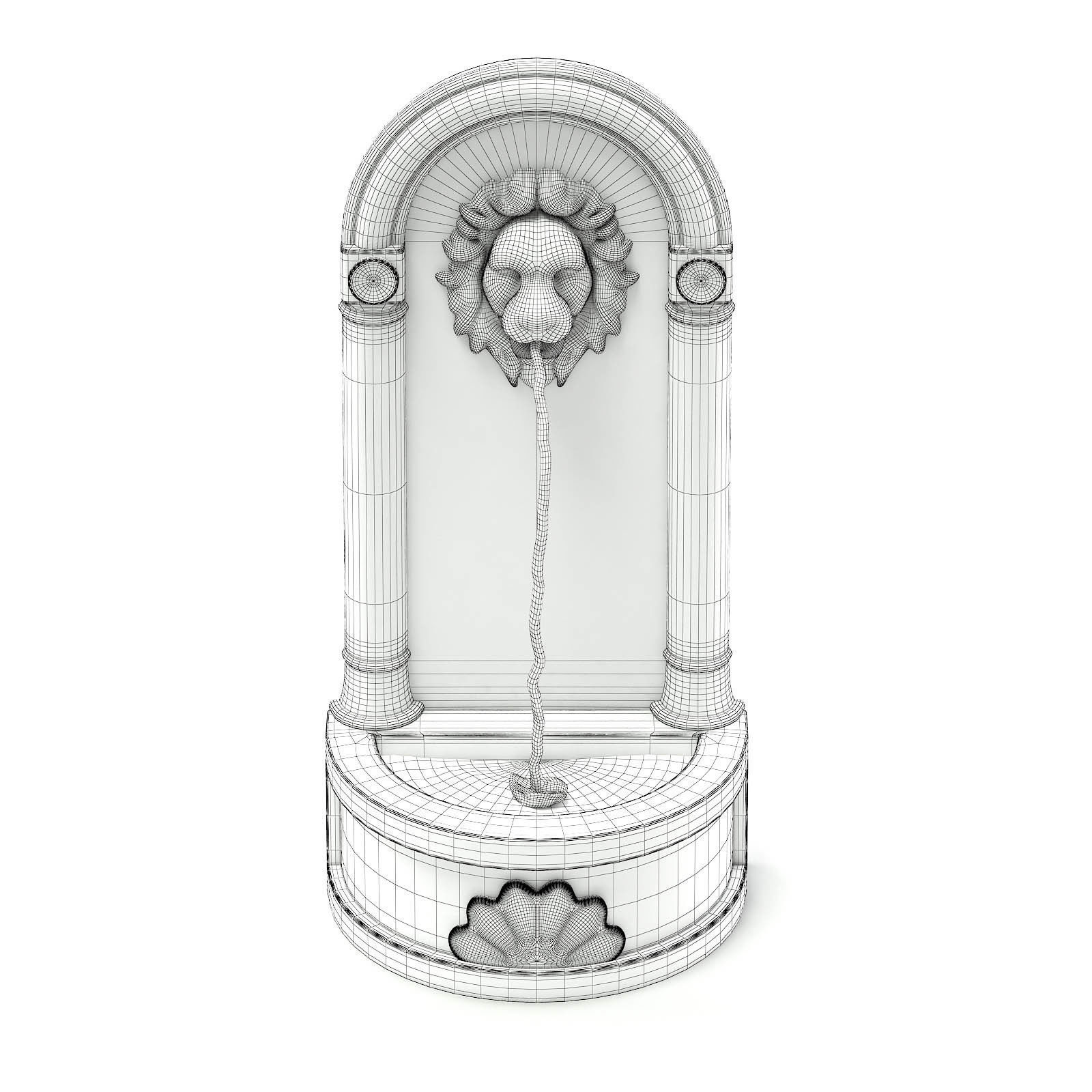 Wall Fountain 3D Model 3D model_5