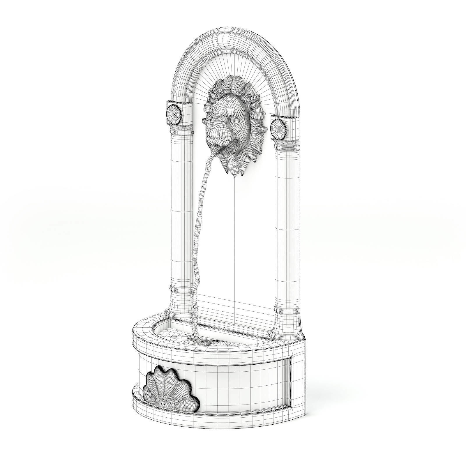 Wall Fountain 3D Model 3D model_3