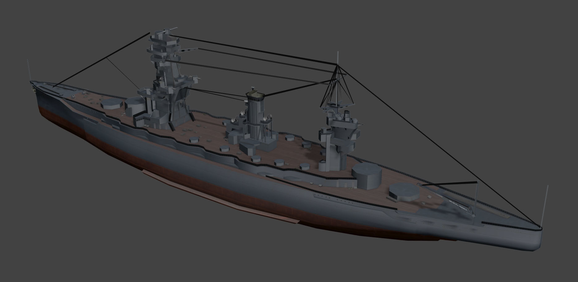 Battleship Set Vol01 LowPoly GameModel Low-poly 3D model_20